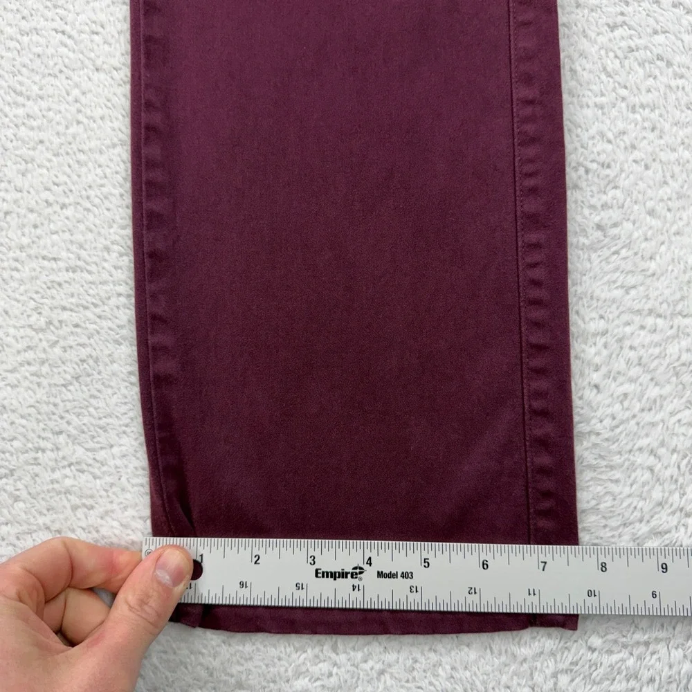 Peter Millar Mens 32 Burgundy Cotton Modal Stretch 5-Pocket Straight Leg Pants